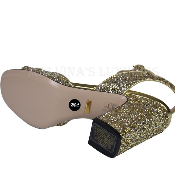 GUCCI SHOES GOLD METALLIC HORSEBIT SANDALS $990 sz 40 10 - Picture 14 of 16
